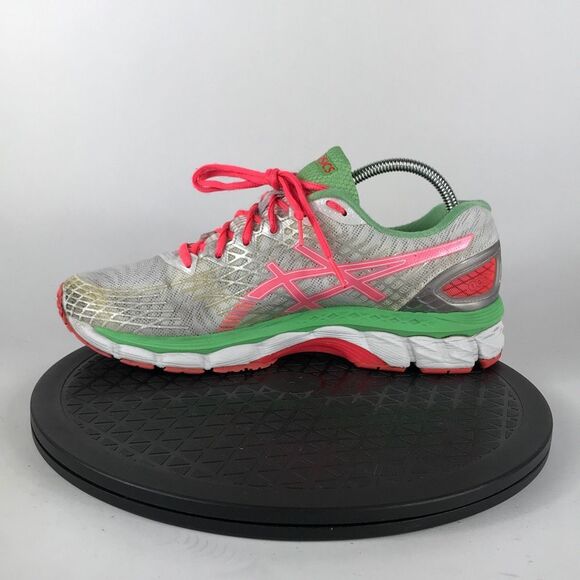 Asics Gel-Nimbus 17 White/Pink Athletic Running Shoes T557N Women’s Size 10.5 - Picture 9 of 12